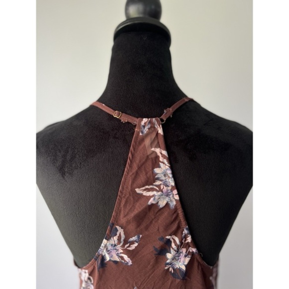 Free People Stop And Stare Maxi Slip Chocolate Combo Size Large Floral‎ - Picture 8 of 13